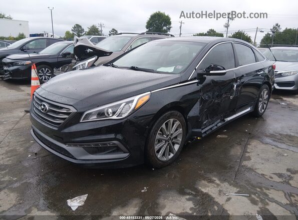 5NPE34AF4HH489427 2017 HYUNDAI SONATA Black Vista tres cuartos delantera izquierda