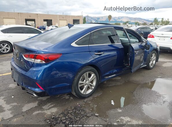5NPE34AF4JH632110 2018 HYUNDAI SONATA Blue Rear right