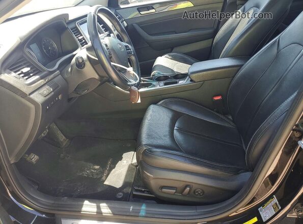 5NPE34AF4JH685325 2018 HYUNDAI SONATA Black Front interior view