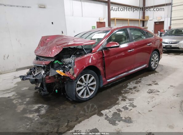 5NPE34AF5GH367397 2016 HYUNDAI SONATA Red Przód lewy