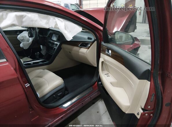 5NPE34AF5GH367397 2016 HYUNDAI SONATA Red Widok wnętrza z przodu