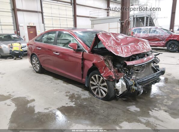 5NPE34AF5GH367397 2016 HYUNDAI SONATA Red Widok wnętrza z tyłu