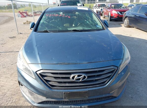 5NPE34AF5GH421104 2016 HYUNDAI SONATA Light Blue Widok zestawu wskaźników
