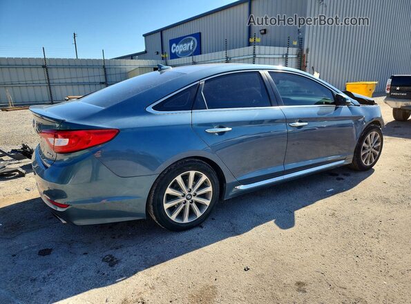 5NPE34AF5HH577998 2017 HYUNDAI SONATA Blue Задня права чверть