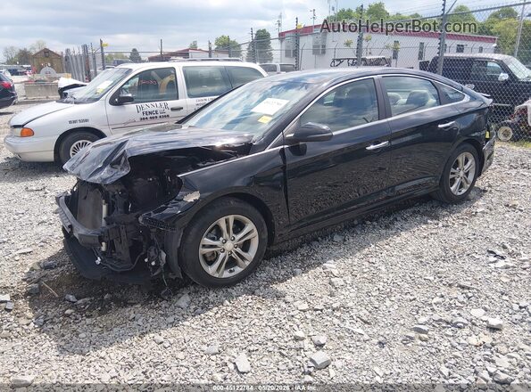 5NPE34AF5JH617325 2018 HYUNDAI SONATA Черный Передняя левая четверть