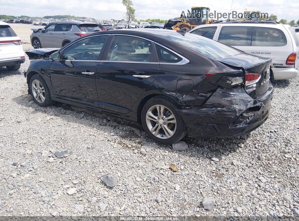 5NPE34AF5JH617325 2018 HYUNDAI SONATA Черный Задняя левая четверть