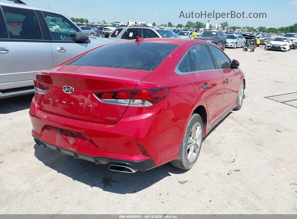 5NPE34AF5KH773401 2019 HYUNDAI SONATA Red Trasero derecho