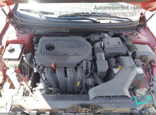 5NPE34AF5KH773401 2019 HYUNDAI SONATA Red Vista trasera