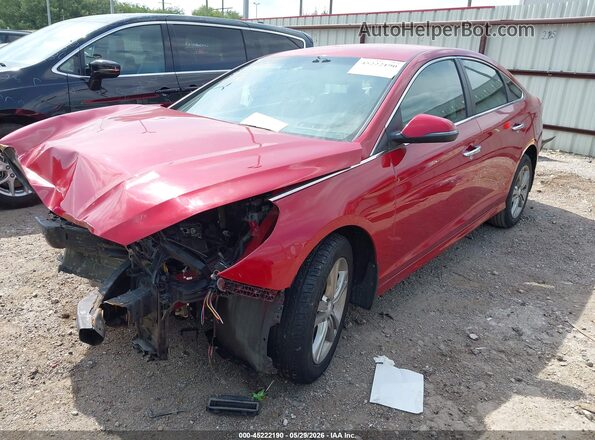 5NPE34AF5KH808762 2019 HYUNDAI SONATA Red Front left