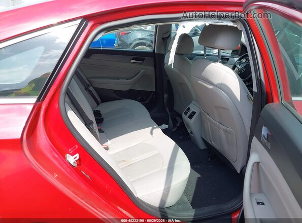 5NPE34AF5KH808762 2019 HYUNDAI SONATA Red VIN sticker view