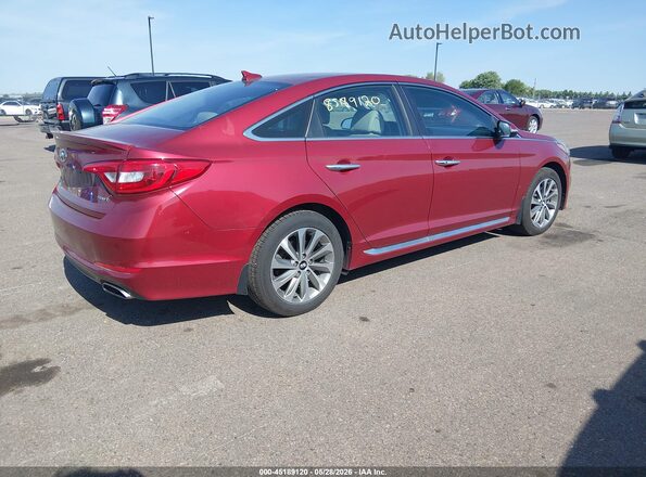 5NPE34AF6GH266787 2016 HYUNDAI SONATA Red Rear right