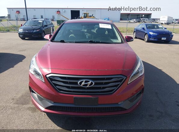 5NPE34AF6GH266787 2016 HYUNDAI SONATA Red Instrument cluster view