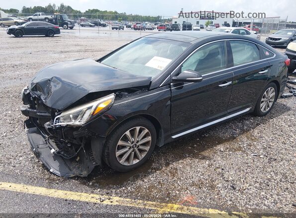 5NPE34AF6GH390025 2016 HYUNDAI SONATA Black Vista tres cuartos delantera izquierda