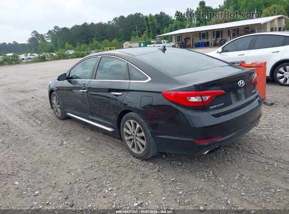 5NPE34AF6GH408328 2016 HYUNDAI SONATA Black Trasero izquierdo