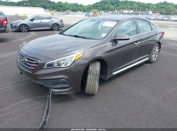 5NPE34AF6GH415103 2016 HYUNDAI SONATA Brown Front left