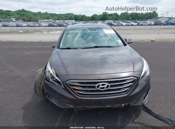 5NPE34AF6GH415103 2016 HYUNDAI SONATA Brown Instrument cluster view