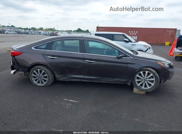 5NPE34AF6GH415103 2016 HYUNDAI SONATA Brown Rear interior view