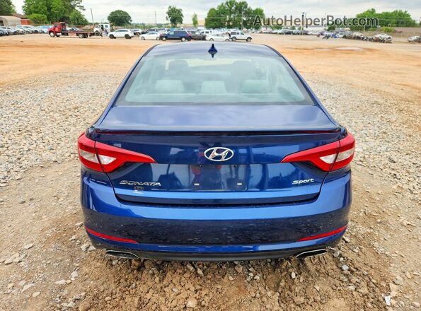 5NPE34AF6HH490496 2017 HYUNDAI SONATA Blue უკანა ხედი