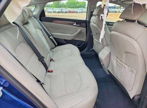 5NPE34AF6HH490496 2017 HYUNDAI SONATA Blue უკანა სავარძლების ხედი