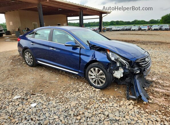 5NPE34AF6HH490496 2017 HYUNDAI SONATA Blue წინა მარჯვენა