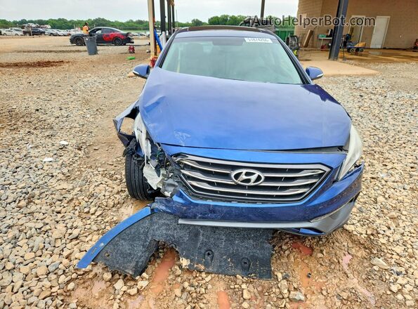 5NPE34AF6HH490496 2017 HYUNDAI SONATA Blue წინა ხედი
