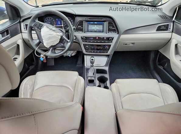 5NPE34AF6HH490496 2017 HYUNDAI SONATA Blue წინა პანელის ხედი