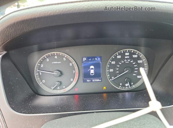 5NPE34AF6HH490496 2017 HYUNDAI SONATA Blue ხელსაწყოთა პანელის ხედი
