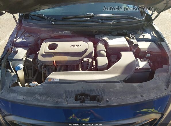 5NPE34AF7HH483265 2017 HYUNDAI SONATA Blue Widok z tyłu