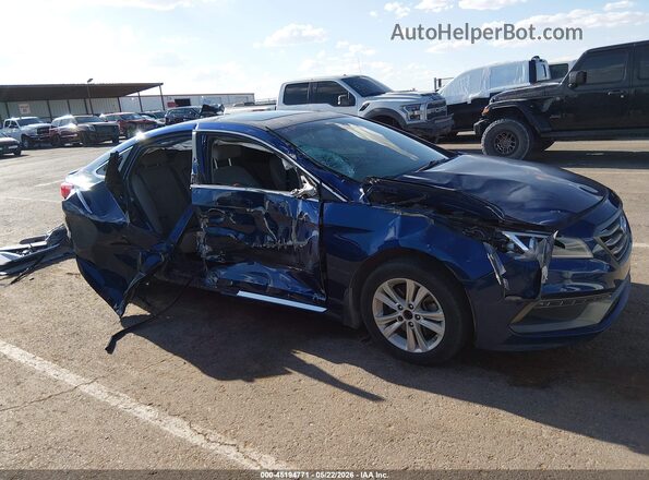 5NPE34AF7HH483265 2017 HYUNDAI SONATA Blue Widok wnętrza z tyłu
