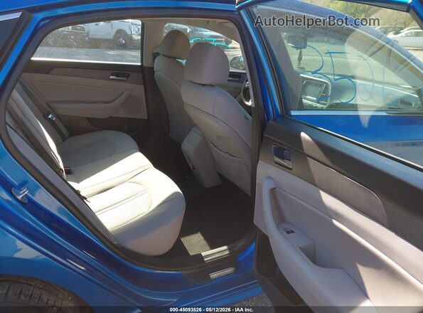 5NPE34AF7JH661570 2018 HYUNDAI SONATA Blue Вид наклейки з VIN-кодом