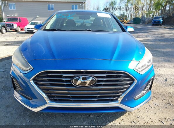 5NPE34AF7JH661570 2018 HYUNDAI SONATA Blue Вид щитка приладів
