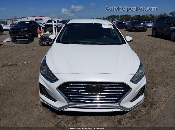 5NPE34AF7JH681186 2018 HYUNDAI SONATA White Սարքավորումների վահանակի տեսք