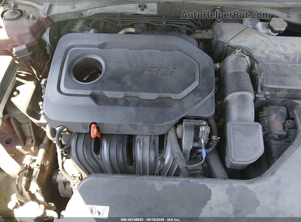 5NPE34AF8GH412395 2016 HYUNDAI SONATA Red Հետևի տեսք