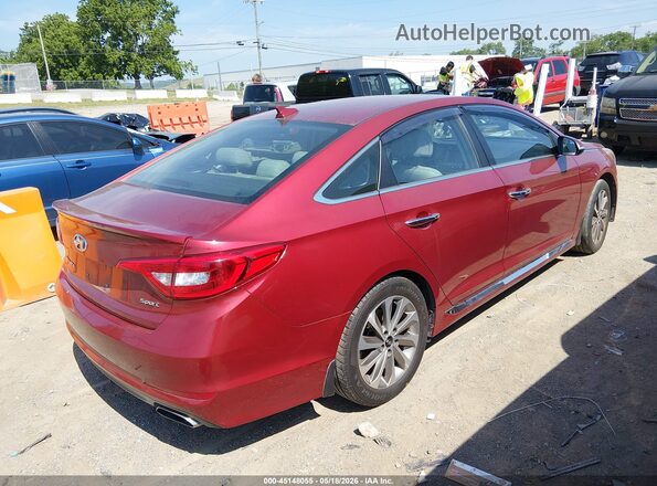 5NPE34AF8GH412395 2016 HYUNDAI SONATA Red Հետևի աջ