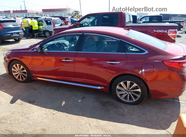 5NPE34AF8GH412395 2016 HYUNDAI SONATA Red Սալոնի 360 աստիճան տեսք