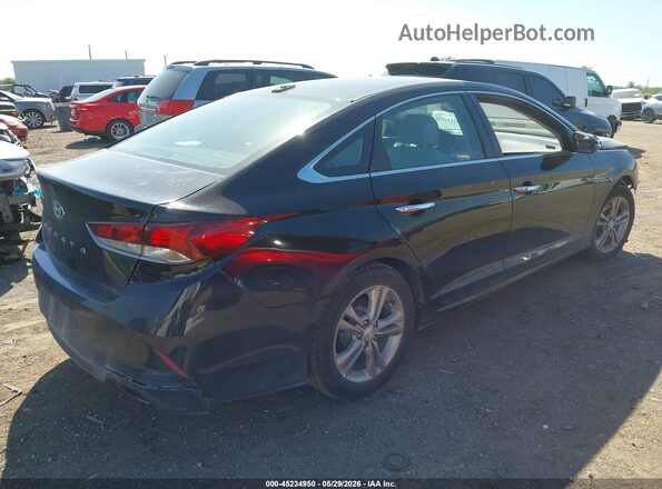 5NPE34AF8JH616184 2018 HYUNDAI SONATA Black უკანა მარჯვენა