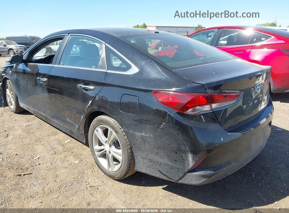 5NPE34AF8JH616184 2018 HYUNDAI SONATA Black უკანა მარცხენა