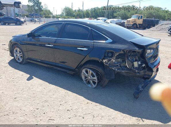 5NPE34AF8JH660234 2018 HYUNDAI SONATA Черный Задняя левая четверть