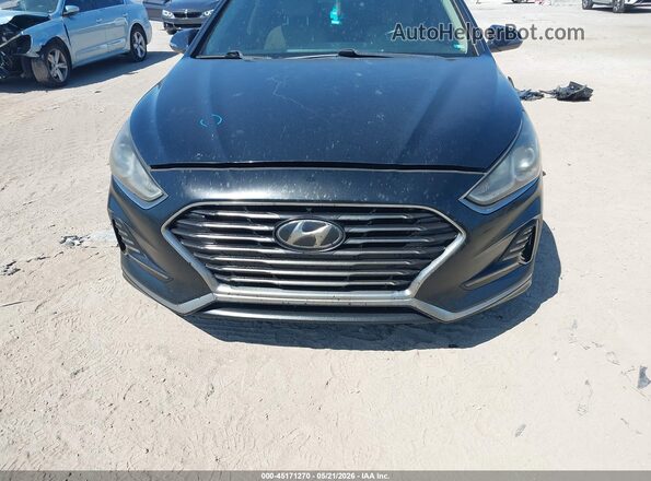5NPE34AF8JH660234 2018 HYUNDAI SONATA Черный Вид задней части салона