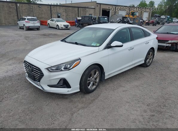 5NPE34AF8JH661755 2018 HYUNDAI SONATA White Vista tres cuartos delantera izquierda