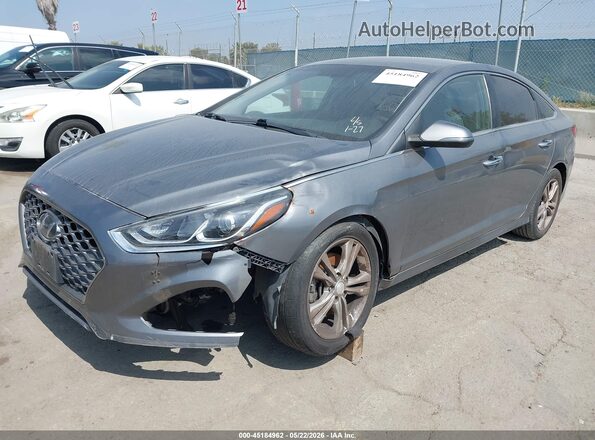 5NPE34AF8KH753045 2019 HYUNDAI SONATA Gray Front left