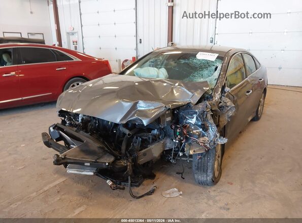 5NPE34AF9JH665538 2018 HYUNDAI SONATA Gray Front view