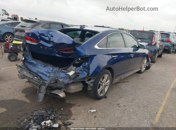 5NPE34AF9JH682646 2018 HYUNDAI SONATA Blue Rear right