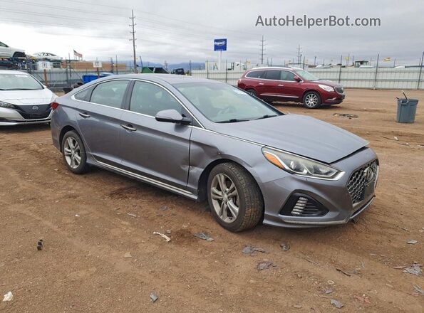 5NPE34AF9JH690178 2018 HYUNDAI SONATA Charcoal Front right