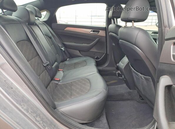 5NPE34AF9JH690178 2018 HYUNDAI SONATA Charcoal Rear seats view
