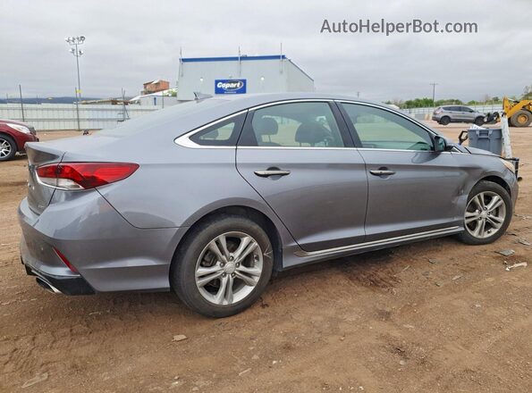 5NPE34AF9JH690178 2018 HYUNDAI SONATA Charcoal Rear right