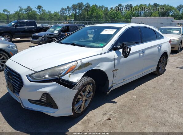5NPE34AF9JH694375 2018 HYUNDAI SONATA White Przód lewy