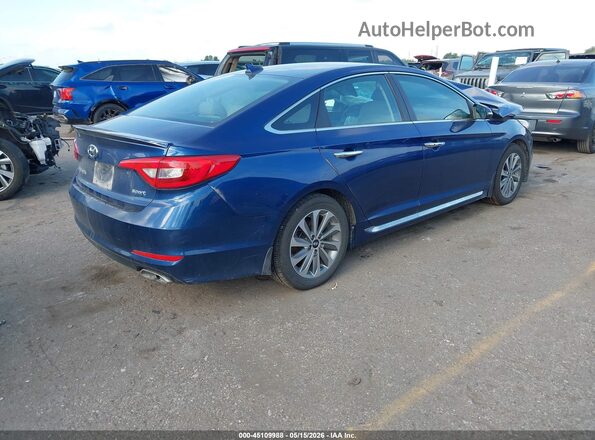 5NPE34AFXGH312783 2016 HYUNDAI SONATA Blue Trasero derecho