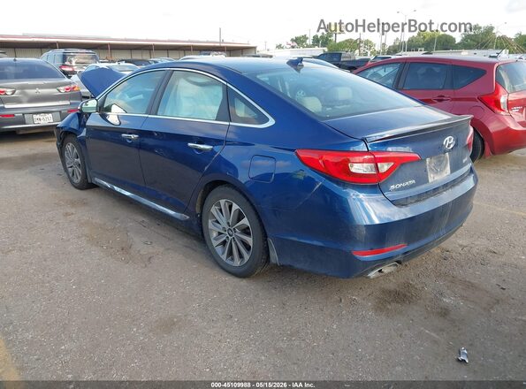 5NPE34AFXGH312783 2016 HYUNDAI SONATA Blue Trasero izquierdo