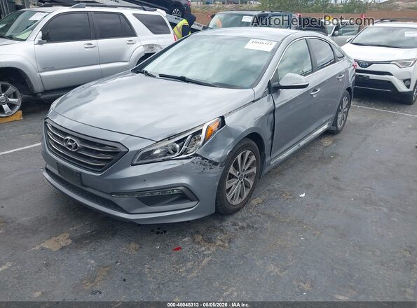 5NPE34AFXHH481476 2017 HYUNDAI SONATA Серебряный Передняя левая четверть